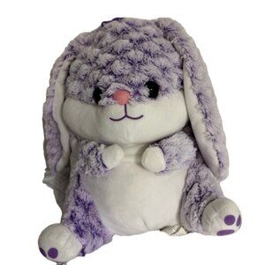 Nanco Belly Buddy Easter Bunny Rabbit Plush Stuff Animal Purple White Medium 9